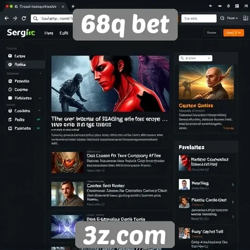 Análise da interface do usuário do site 68q bet